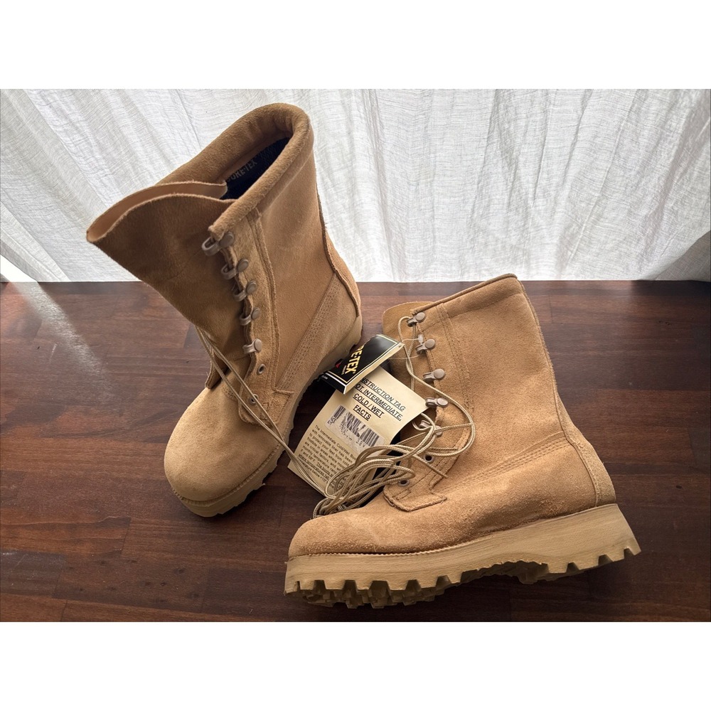 New Belleville ICWT Combat Boots Waterproof Gore-Tex Tan Suede Military USA 3W